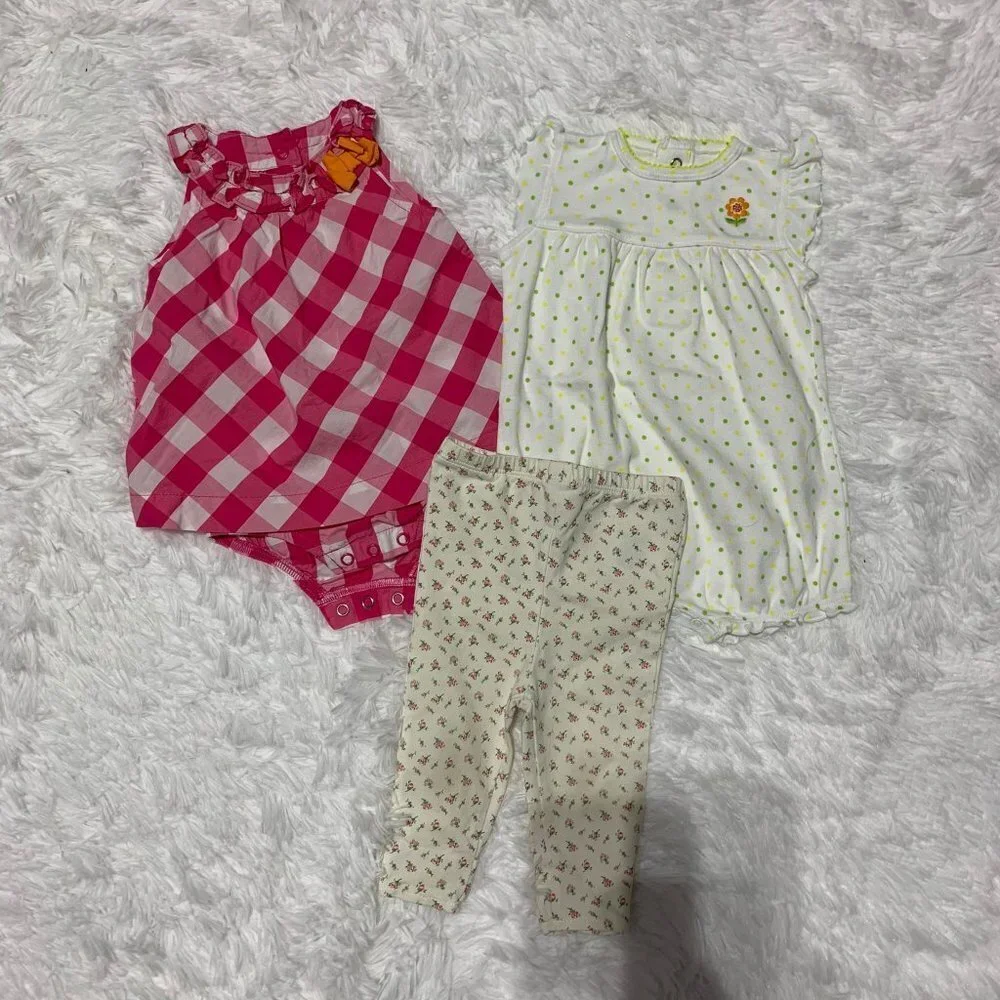 Bundle 6M Baby Girl-Carters & Ralph Lauren- 3Piece